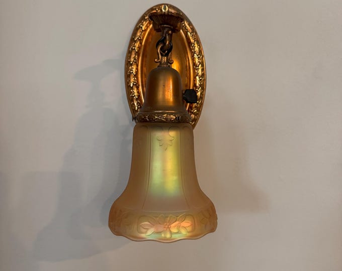 1910's Antique Heavy Cast Iron Flush Mount Ceiling Fixture, Rewired and Refinished Charcoal Black, Low Ceiling, Kitchen, Bedroom, Bath