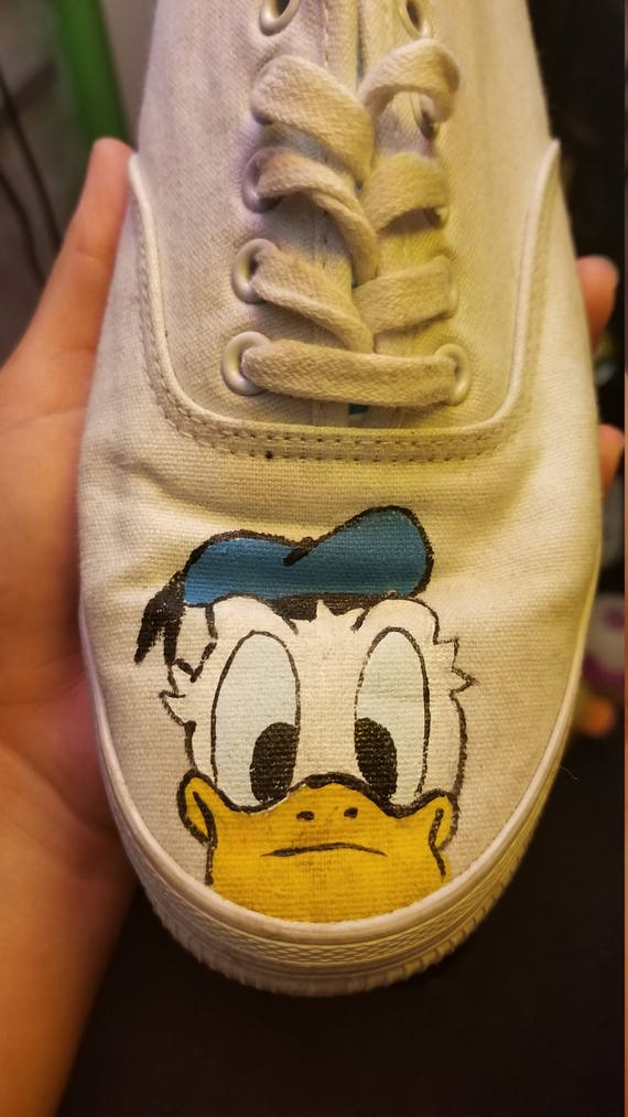 Chaussures de Donald Duck et Daisy personnalisé peint à la main Chaussures de Donald Duck et Daisy personnalisé personnalisé personnalisé peint à la main 66f9d3