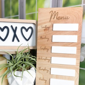 Weekly Menu Food Planning Board