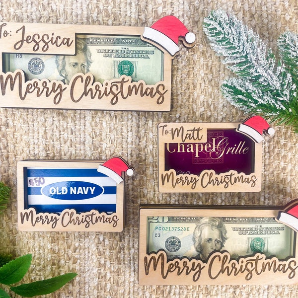Christmas Money Holder, Gift Card Holder for the Holidays, Cash Money Holder, Santa Hat Money Holder, Ho Ho Ho Money, Teen Christmas Gift