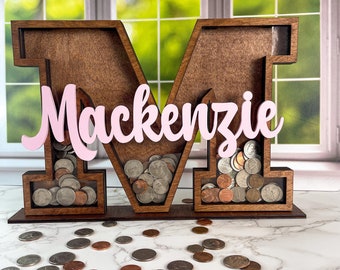 Personalized Name Bank, Custom Piggy Bank, Coin Bank, Kids Piggy Bank, Initial Piggy Bank, Gift for Kids, Coin Holder, Money Gift for Kids