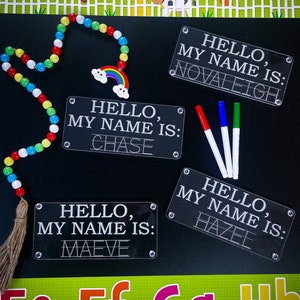 Name Tracing Practice Board, Dry Erase School Tool, Name Learning Board