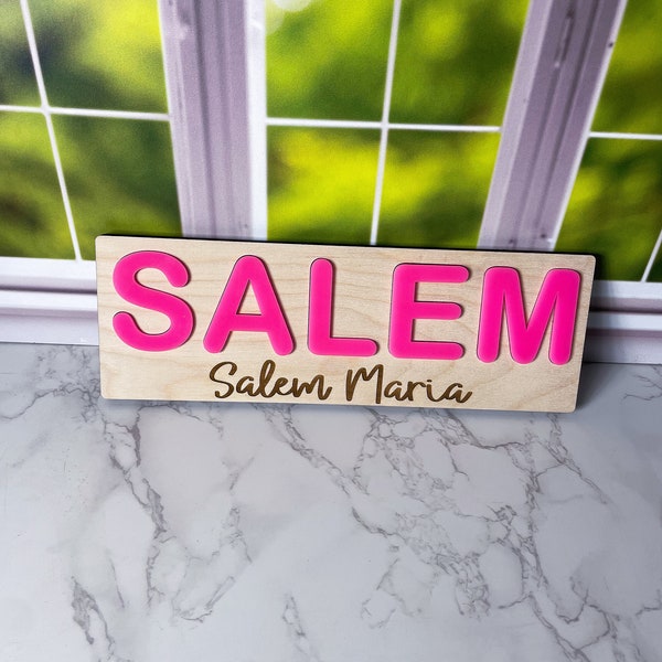 Wooden Name Puzzle, Gift for Kids, Name Puzzles for Toddlers, Montessori Baby Toys, First Birthday Gift, Baby Shower Gift, Easter Basket