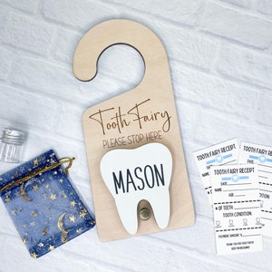 Tooth Fairy Kit | Tooth Fairy Holder | Tooth Fairy Doorknob Sign