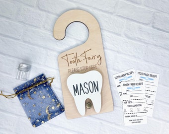 Tooth Fairy Kit | Tooth Fairy Holder | Tooth Fairy Doorknob Sign