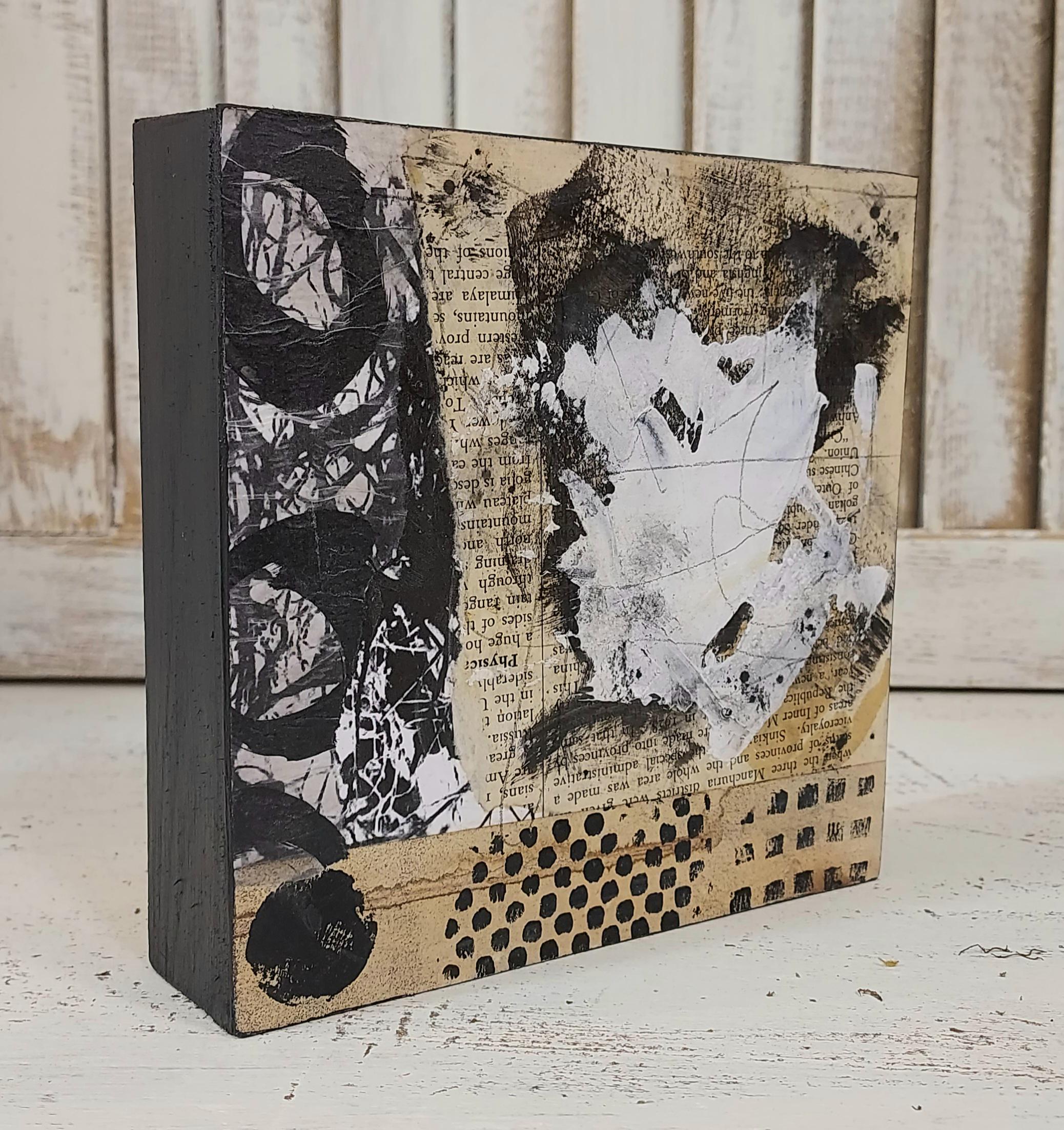 Mixed Media Collage *black & White Abstract * Collage * Ooak * Art - Etsy