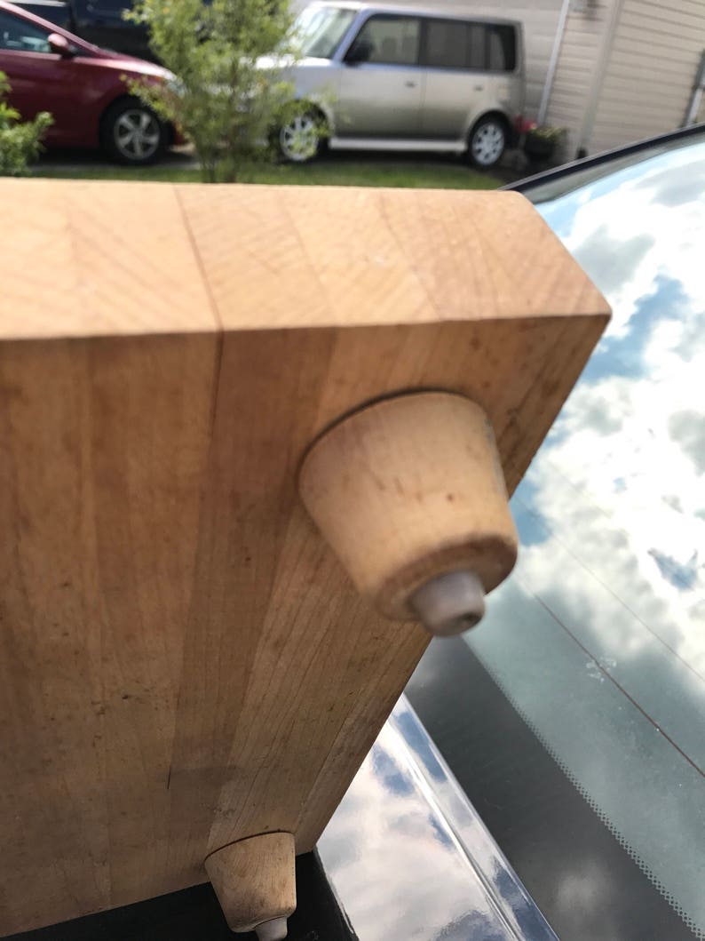 Cutting board with cute peg legs Etsy