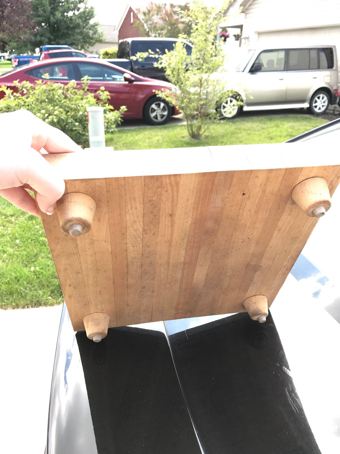 Cutting board with cute peg legs Etsy