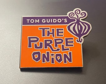 Tom Guido's The Purple Onion premium enamel lapel pin