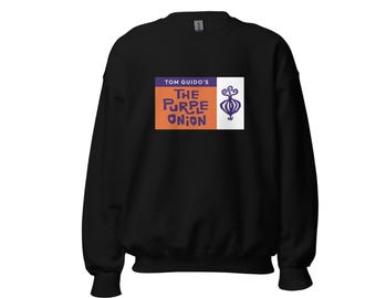 Tom Guido's Purple Onion Sweatshirt - Black, Purple & Retro Gray