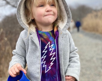 Grateful Dead Inspired Tie Dye Tees for Toddler & Youth | Gift for the next generation of Hippies