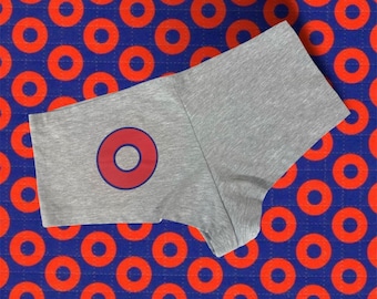 Phish Donut Underwear / Mutandine da donna Lingerie Mutande / Mutandine rosse e blu Rock and Roll Hippie Chick Fishman