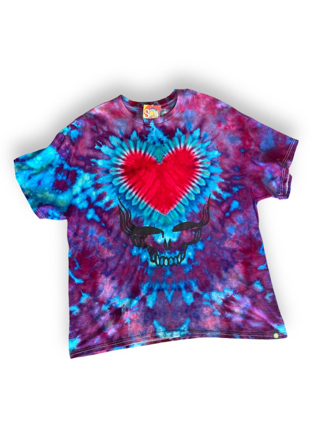 GRATEFUL DEAD CELTIC MANDALA TIE DYE LONG SLEEVE 2 SIDED T SHIRT S M L XL  XXL