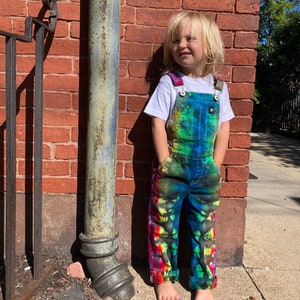 Kid Overalls TIE DYE | Toddler Youth Kids Oshkosh Overall Hand Dyed Purple Hippie Kid Gift Childs Girls Boys 2T 4T 3T 5T