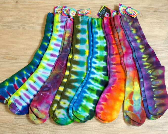 TIE DYE Socks Cotton Multi Color Rainbow Sock Psychedelic GIFT Sox