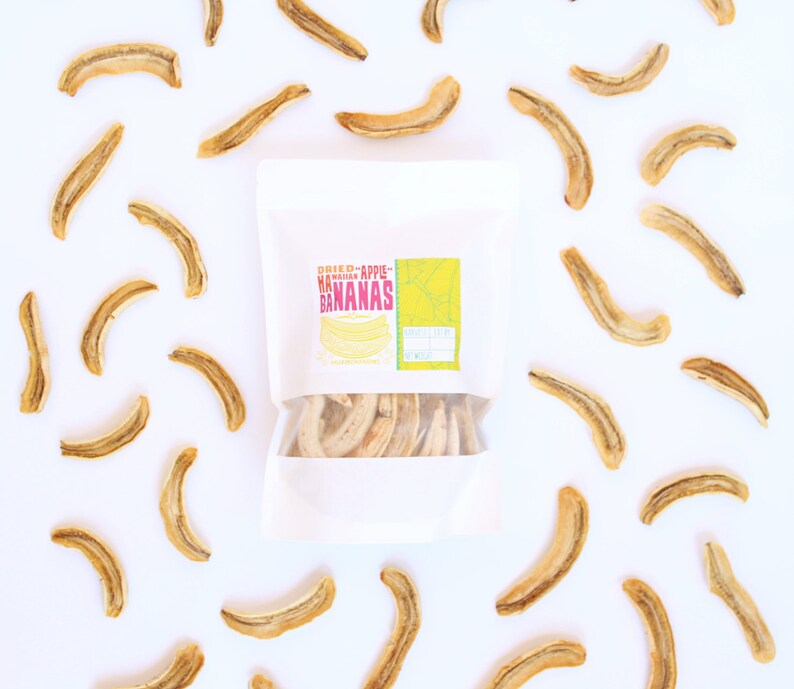 Dried Hawaiian Apple Bananas Organic Dried Bananas Grown Etsy