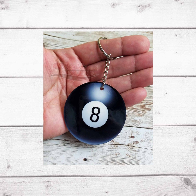 Custom Message Magic 8 Keychain 8 Ball Keychain Funny Key Etsy