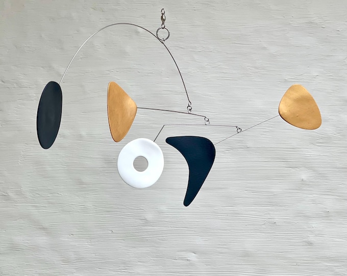 Abstract Art Hanging Mobile, Kinetic Mobile, Art Mobile, Modern Mobile, Mid Century Modern, Hanging Sculpture, Art Decor, Modern Home