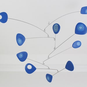 Hanging Mobile, Mid Century, Retro Mobile, Art Mobile, Modern Home, Blue Mobile, Mobile Art, Sculpture, Crib Mobile, Mobile