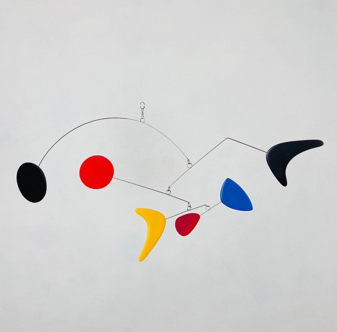 Abstract Art Hanging Kinetic Mobile, Modern Mobile, Mid