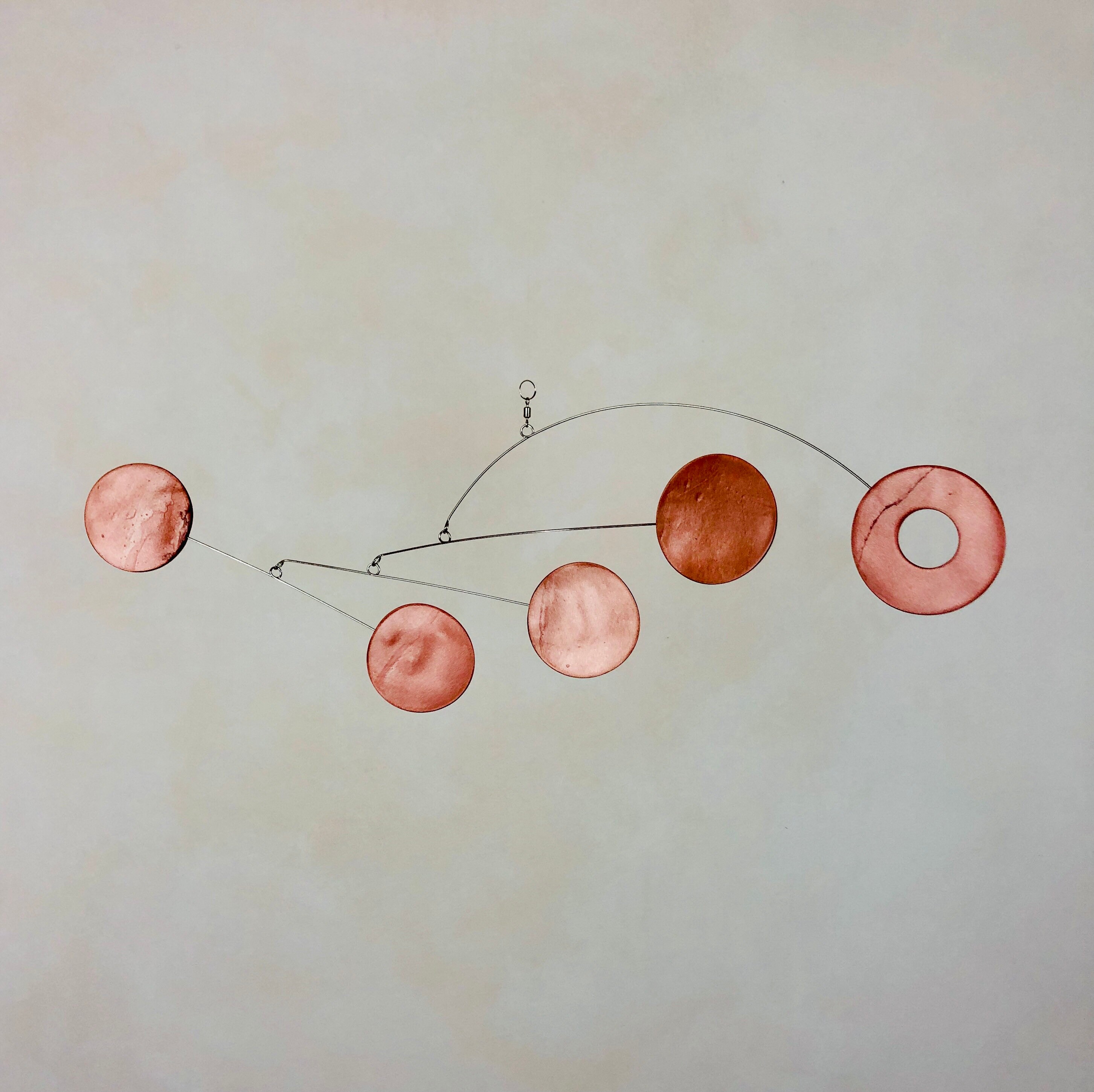 Copper Hanging Mobile, Mobile, Art Mobile, Modern Mobile, Mid