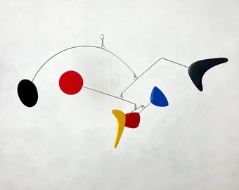 Abstract Art Hanging Kinetic Mobile, Modern Mobile, Mid