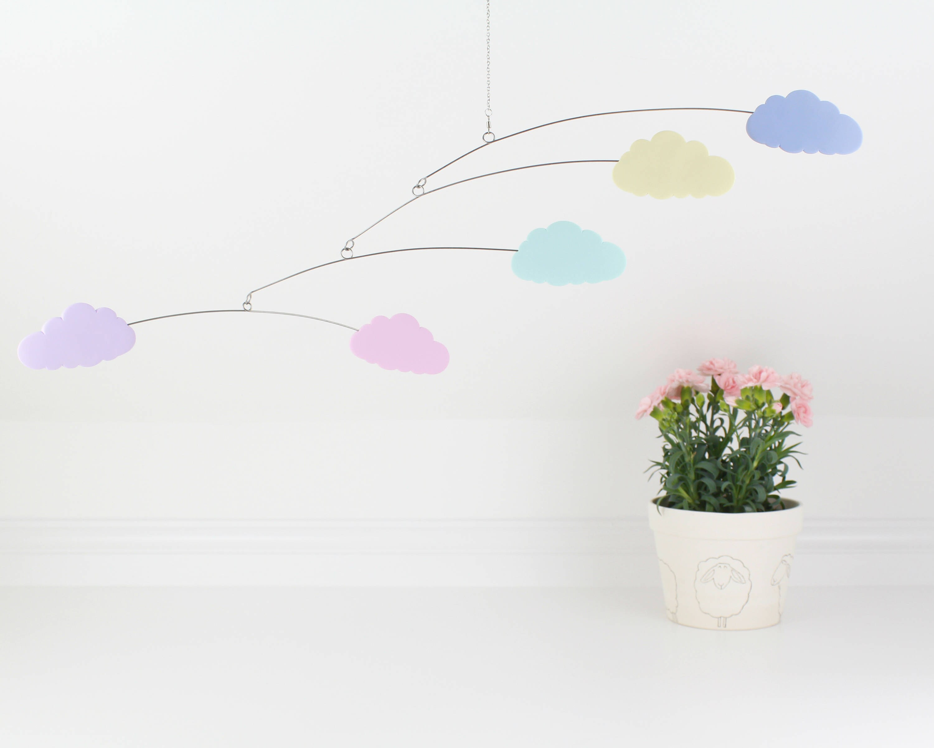 cloud themed baby room
