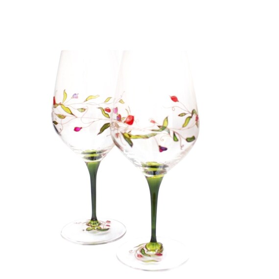 girly wine glasses