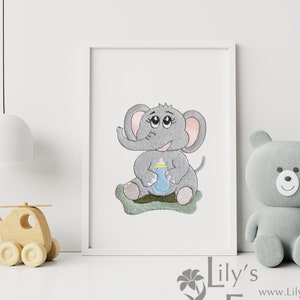 Jungle Babies - Baby Elephant  - Machine embroidery designs - 4 sizes
