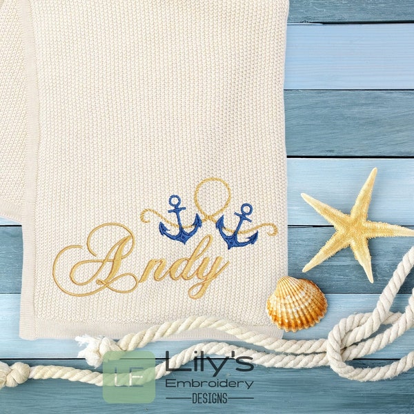 Nautical Machine Embroidery Designs | Anchors Aweigh Machine Embroidery Design (6 Sizes)