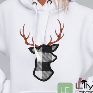 Machine embroidery Design | Deer Applique  Machine Embroidery  Designs 4 Sizes