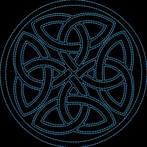 Celtic Quilting background Machine Embroidery Designs 4&quot; , 5&quot; and 6&quot;  size - # 18