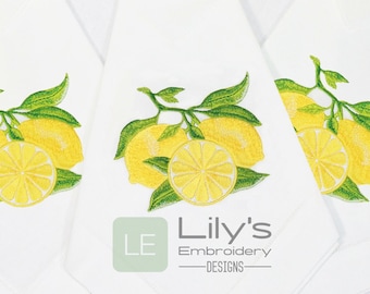 Machine Embroidery Design | Lemons Machine Embroidery Designs 4 Sizes