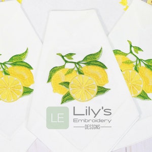 Machine Embroidery Design | Lemons Machine Embroidery Designs 4 Sizes