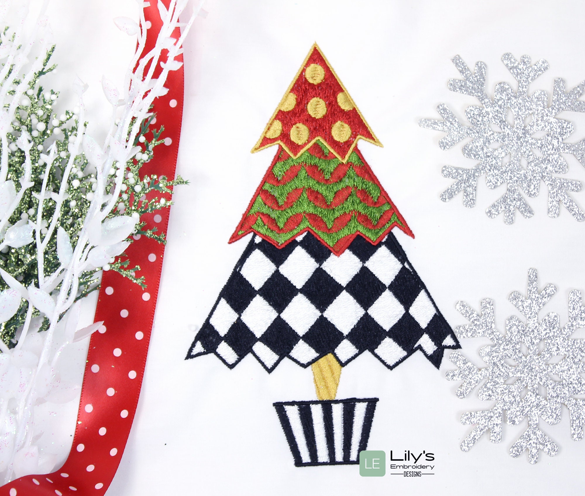 Harlequin Christmas Machine Embroidery Design - Etsy