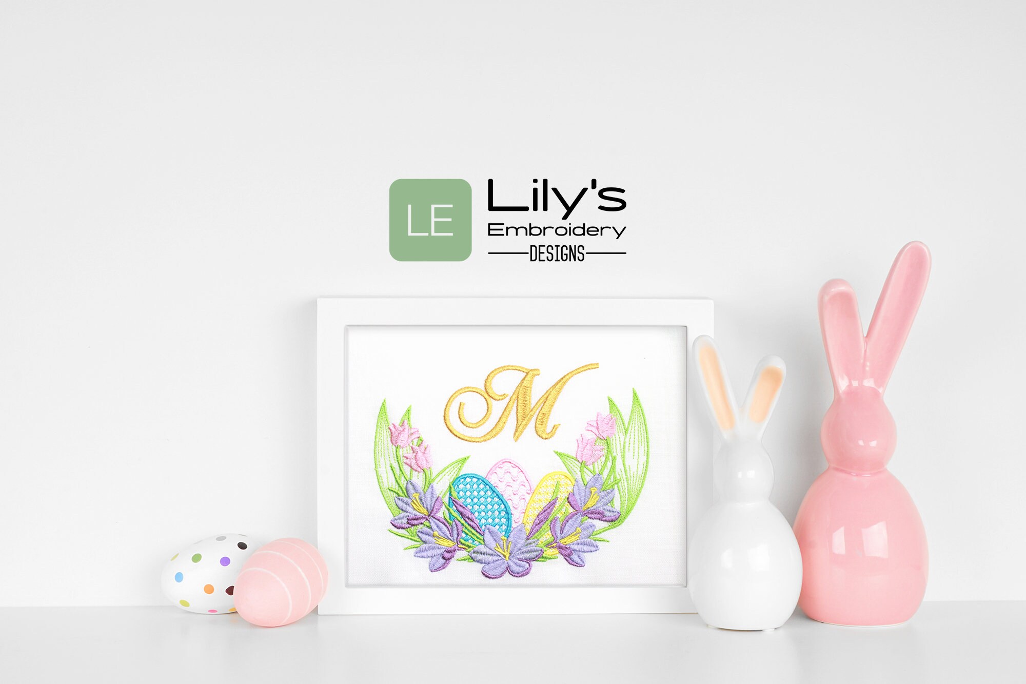 Easter Eggs Machine Embroidery Design Eggs and Crocus - Etsy