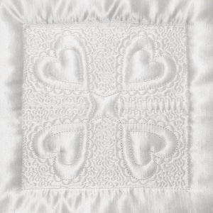 Machine Embroidery Design - Heart # 8 Quilting Block- Trapunto  4 sizes