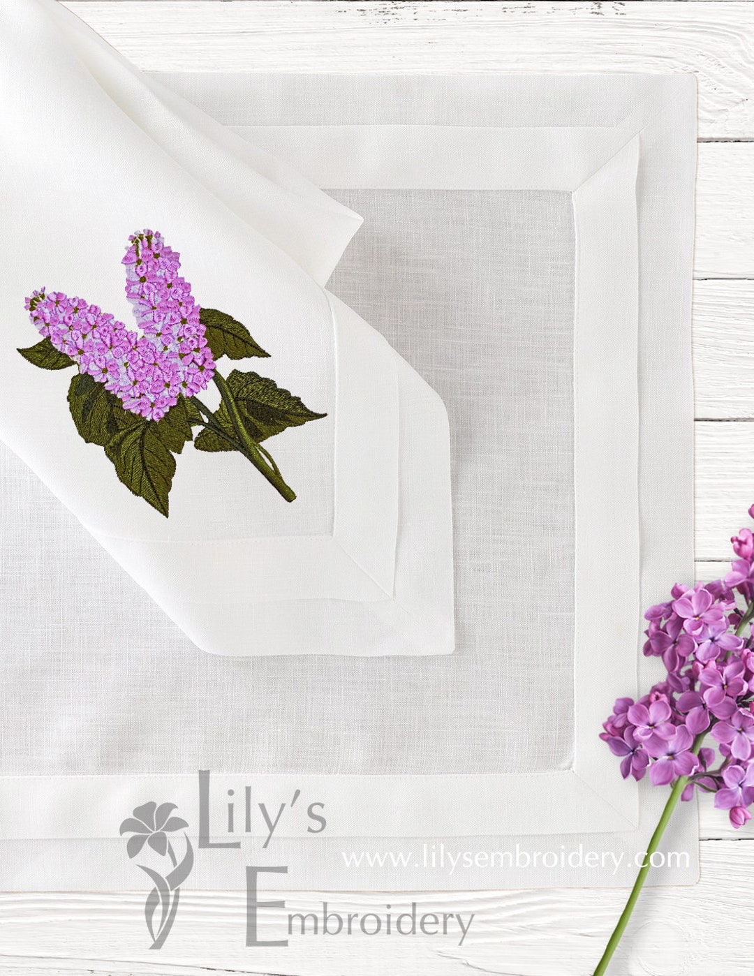Machine Embroidery Design - Lilac Machine Embroidery Design 3 Sizes - Etsy