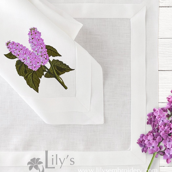 Machine Embroidery Design - Lilac Machine Embroidery  Design 3 Sizes