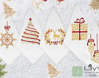 Machine Embroidery Design - 5 Christmas Machine embroidery Designs