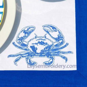 Machine Embroidery Design Crab -  Nautical Embroidery Design  in 2 Sizes