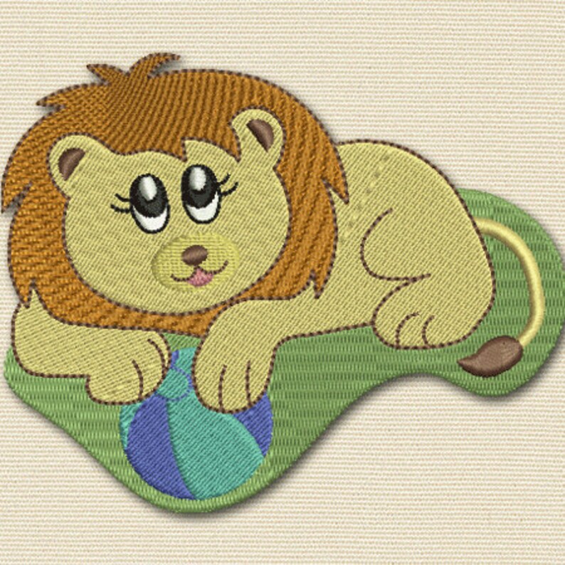 Jungle babies baby lion machine embroidery designs  etsy