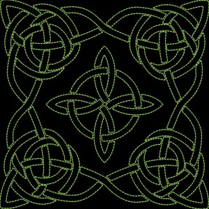 Celtic Quilting background Machine Embroidery Designs 4&quot; , 5&quot; and 6&quot;  size - # 14