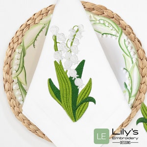 Lily of the Valley  Machine Embroidery Design - 4 sizes