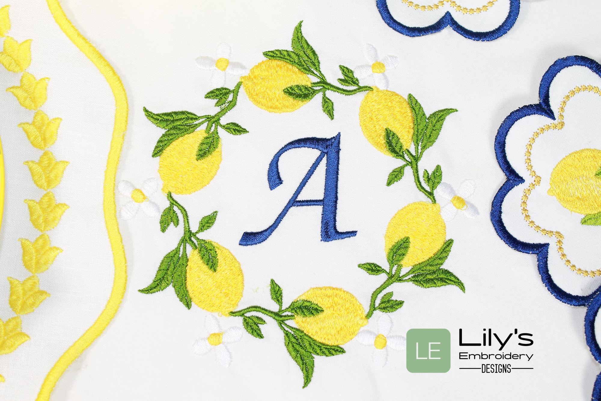 Lemons Wreath Machine Embroidery Design Machine Embroidery Etsy