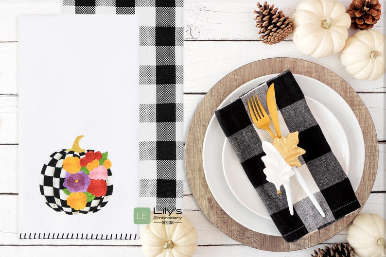 Machine Embroidery Design for Fall