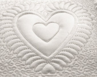Machine Embroidery Design - Heart # 1 Quilting Block  4 sizes