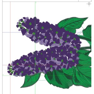 Machine Embroidery Design - Lilac Machine Embroidery Design 3 Sizes - Etsy