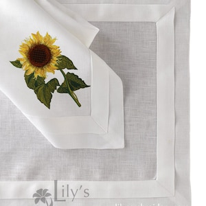 Elegant Sunflower Machine Embroidery Design - 3 Sizes