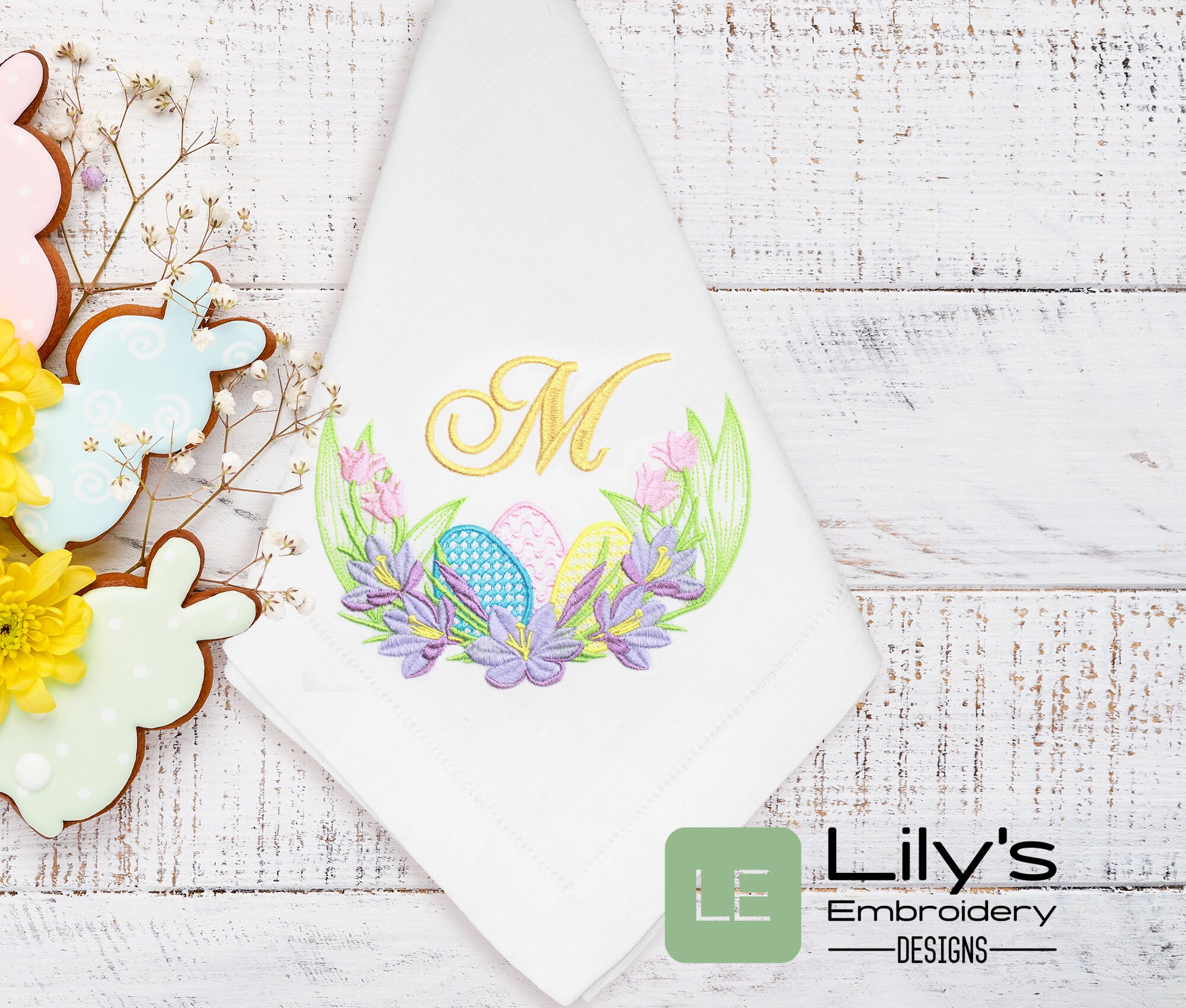 Easter Eggs Machine Embroidery Design Eggs and Crocus - Etsy